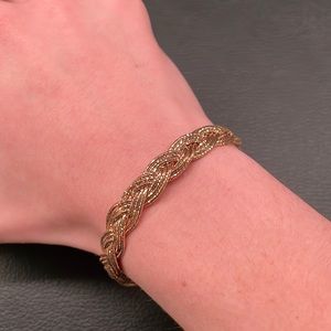 Gold braided bracelet
